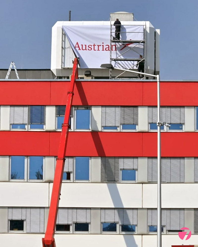 AUA Spannfolie Aufbau am Dach