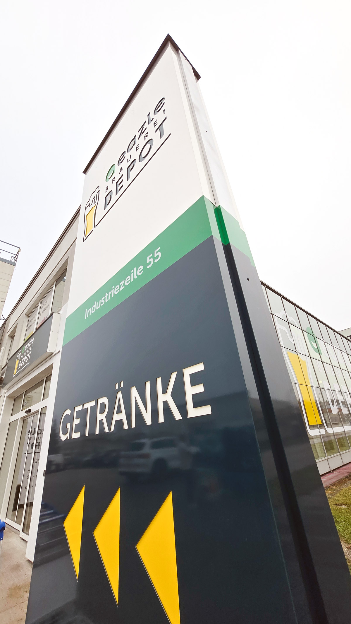 eazle Brauerei Depot Zufahrtsschild