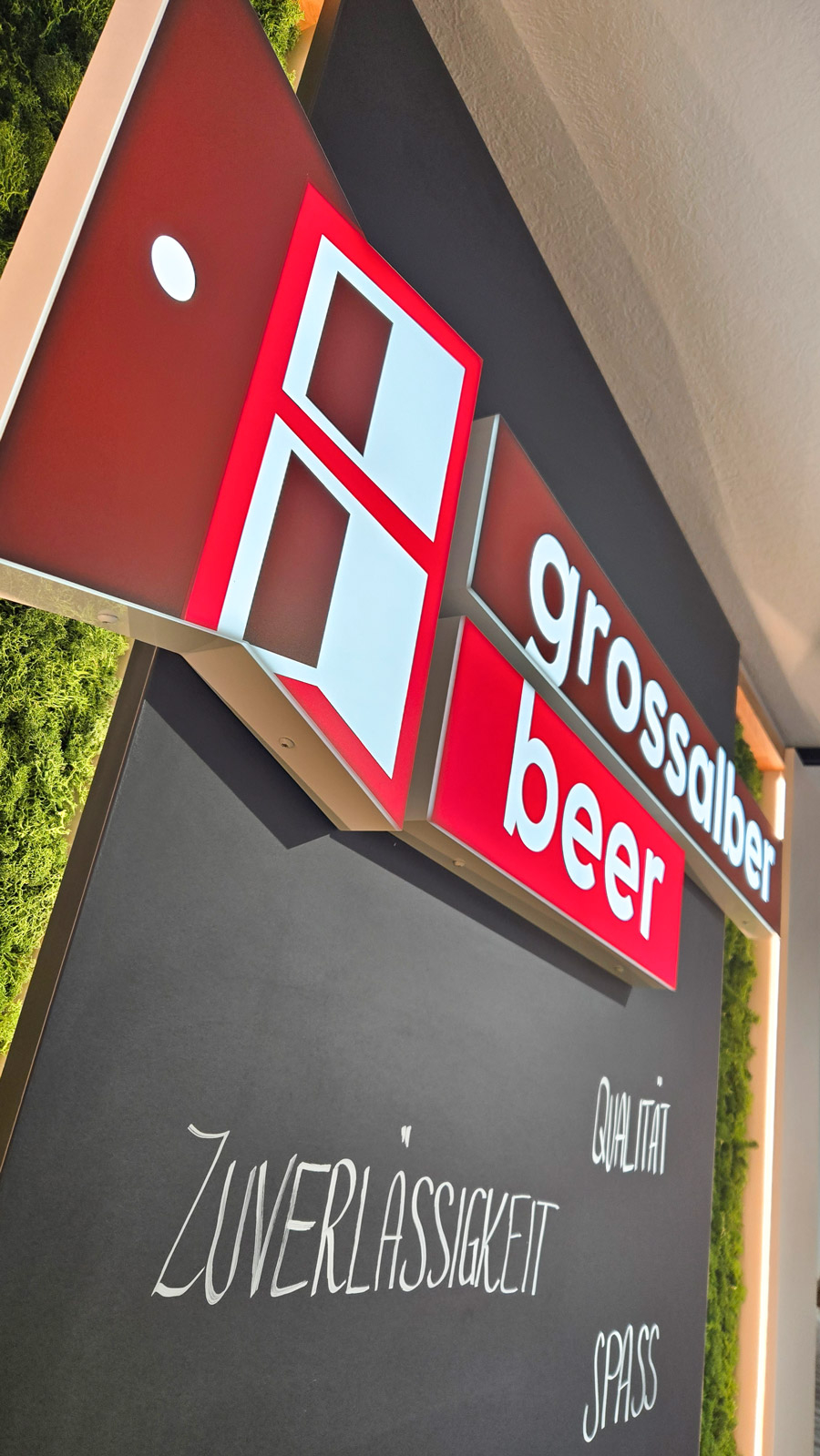 Detailaufnahme Werbeschild